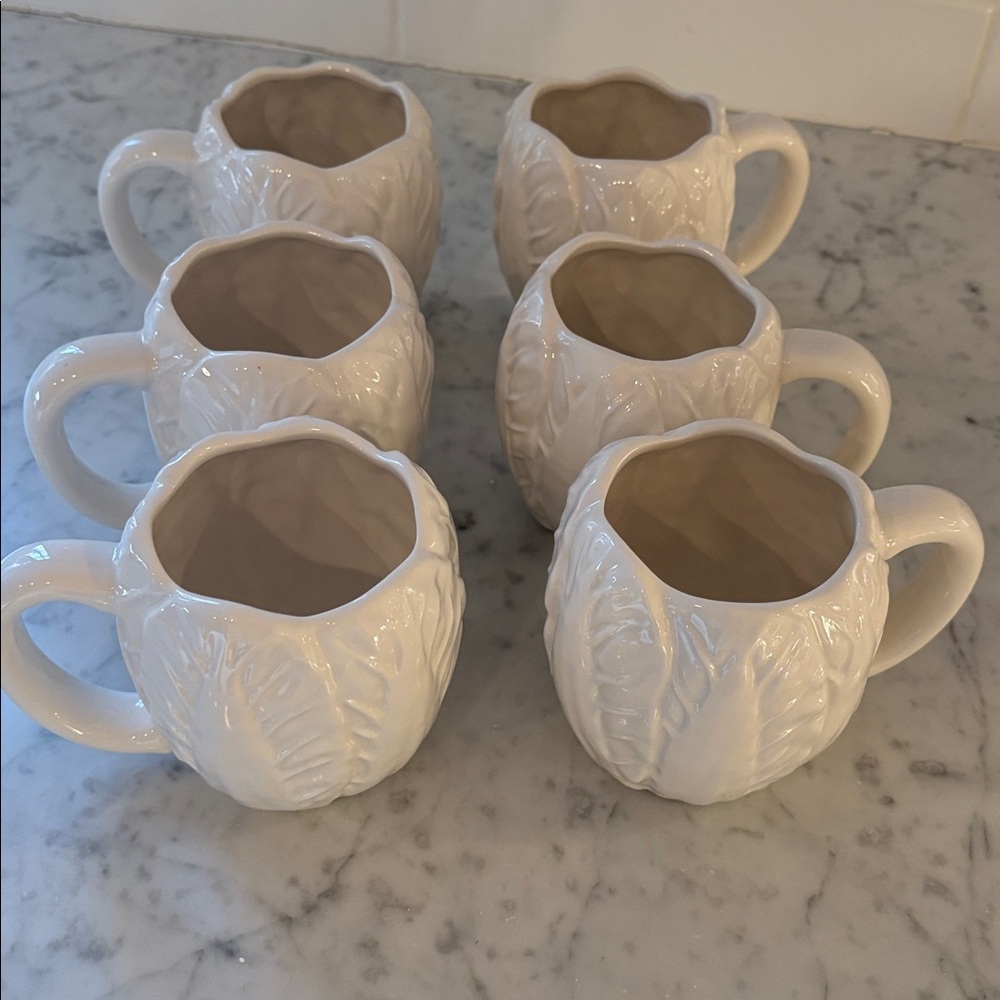 Threshold White radicchio Ceramic Mugs - Set of 6